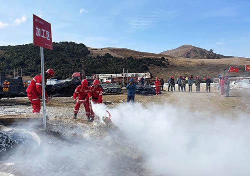 中國安能第二工程局四川涼山項目部開展防火、防汛、防地質(zhì)災害綜合演練