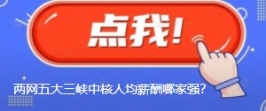 國(guó)網(wǎng)南網(wǎng)華能大唐國(guó)家能源三峽中核人均薪酬哪家強(qiáng)？