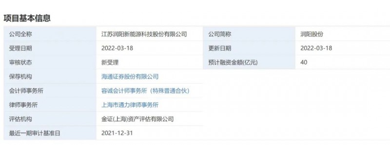 40億登錄科創(chuàng)板！潤(rùn)陽(yáng)股份擬募資投建5GW異質(zhì)結(jié)+5萬(wàn)噸多晶硅項(xiàng)目！