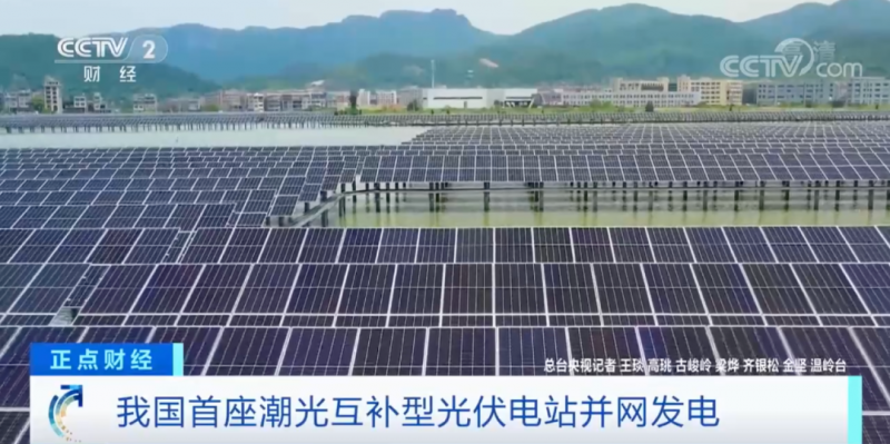 年均發(fā)電量超1億度！央視財經重點關注我國“首座”潮光互補型光伏電站