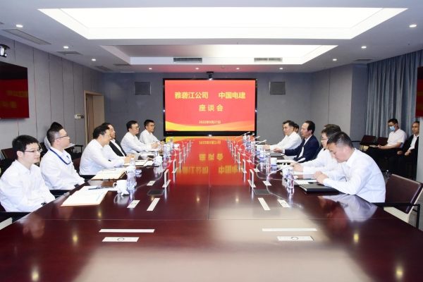 丁焰章與雅礱江公司黨委書記、董事長祁寧春座談