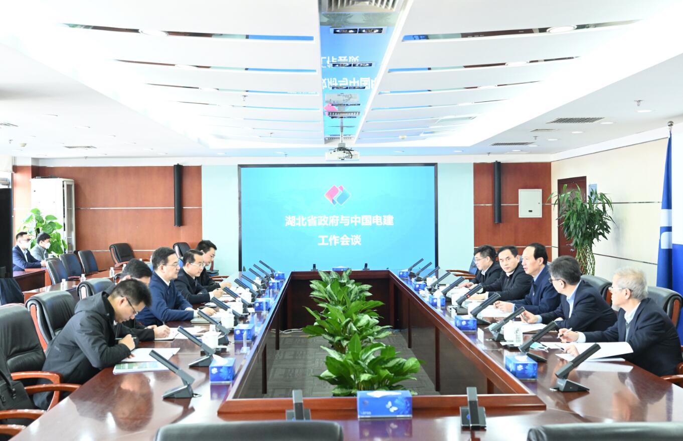 中國電建黨委書記、董事長丁焰章與湖北省副省長盛閱春會談