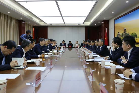 中國電建黨委副書記、總經(jīng)理王斌與酒泉市主要領導會談