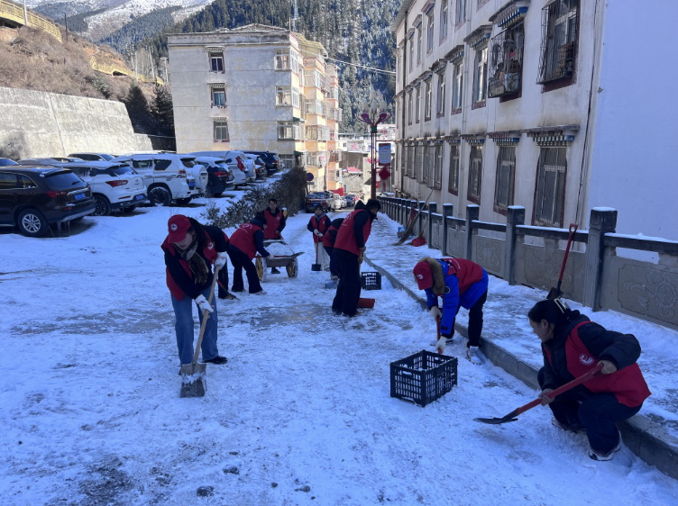 挺膺擔(dān)當(dāng)志愿服務(wù)，清冰除雪保障安全