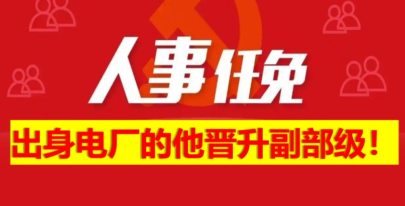 出身電廠的他晉升副部級！