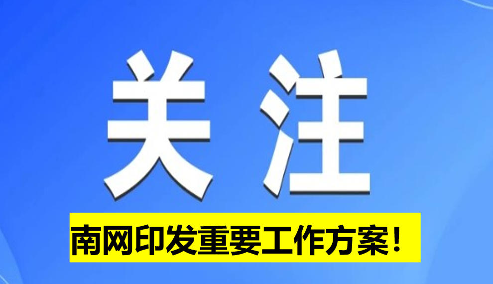 南網(wǎng)印發(fā)重要工作方案！